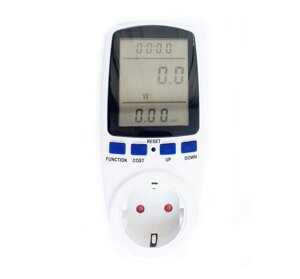 Електролічильник ваттметр вольтметр амперметр розетка Intertek Cat 2 3680W.