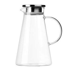 Кувшин Ardesto 1800 мл, боросилікатне скло, нержавіюча сталь, прозорий (AR2618BPG)