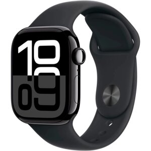 Смарт-годинник Apple Watch Series 10 GPS 42mm Jet Black Aluminium Case with Black Sport Band - S/M (MWWE3QH/A)