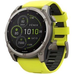 Смарт-годинник Garmin fenix 8 51mm, Saph Solar, BareTi/Graphite, AmpYe/GrphBnd (010-02907-21)