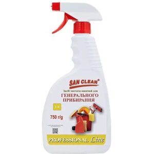 Спрей для чищення ванн San Clean Prof Line для генерального прибирання 750 г (4820003544358)