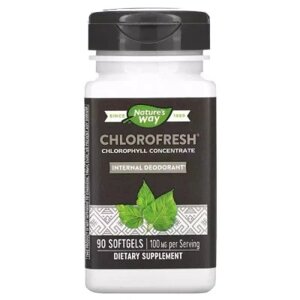 Трави Natures Way Хлорофіл концентрат, Chlorophyll Concentrate, 90 гелевих капсул (NWY-03550)