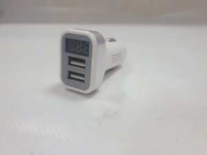 Вольтметр у прикурювач +амперметр+2 USB+термометр 12V