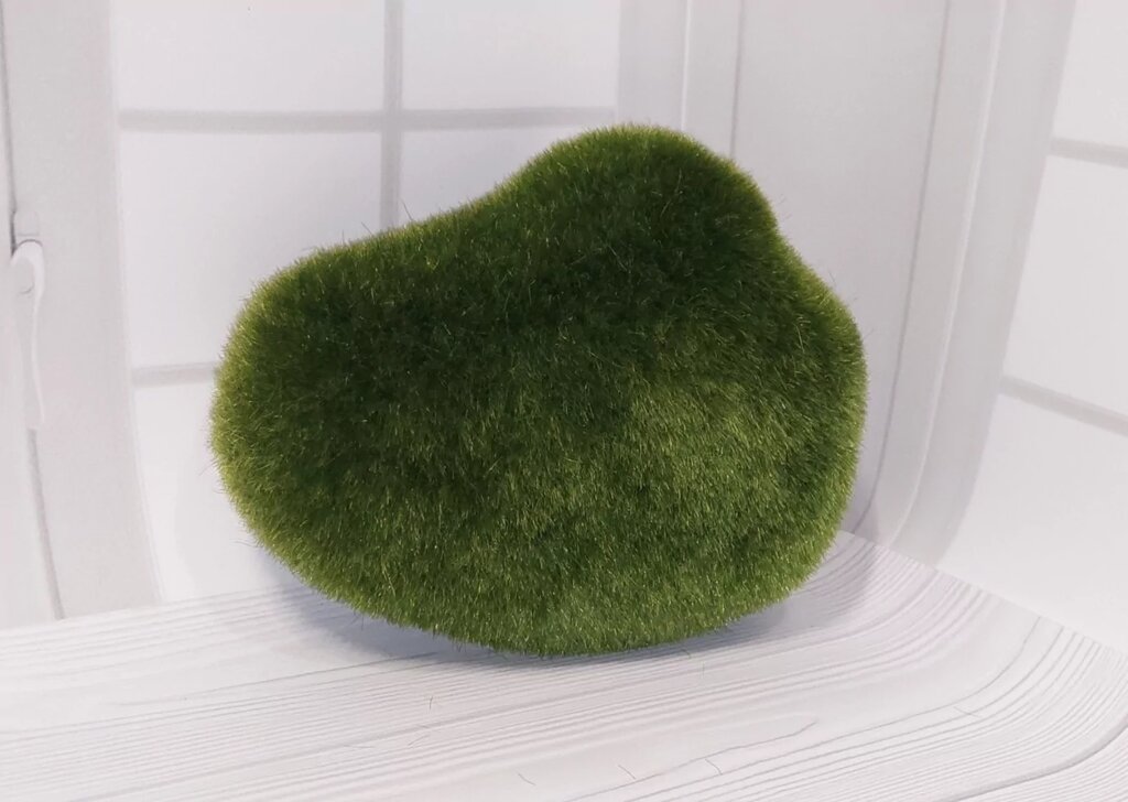 Декор для тераріуму, яскравий, зелений камінь з мохом, штучний декор від компанії Шіпістік Shipistik - фото 1