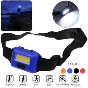 Ліхтарик налобний Headlamp 10 W COB синий