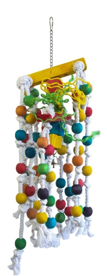 Іграшка для середніх та великих папуг з натурального дерева 60х15см від компанії Шіпістік Shipistik - фото 1