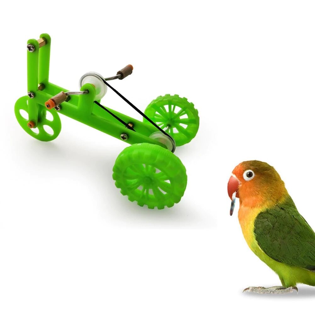 Інтерактивна іграшка-конструктор для папуг, іграшковий велосипед для папуг 18,5x12,5x7,2 від компанії Шіпістік Shipistik - фото 1