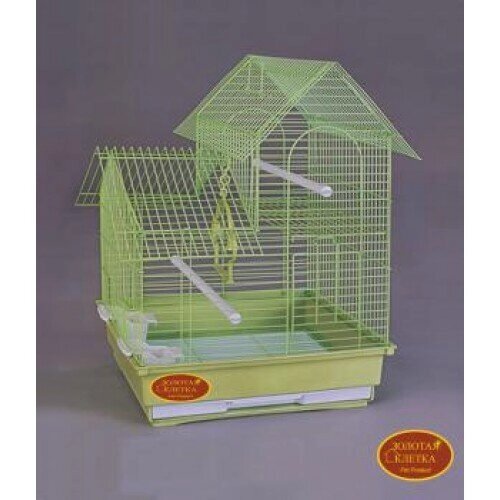 Клітка для дрібних папуг і птахів в формі будиночка 35х28х47 см від компанії Шіпістік Shipistik - фото 1