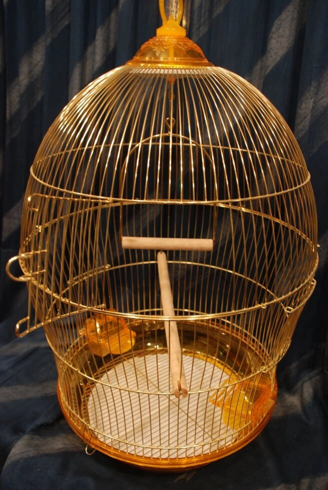 Клітка для пугача, сплюшки і інших птахів, кругла Ф49х76 см від компанії Шіпістік Shipistik - фото 1