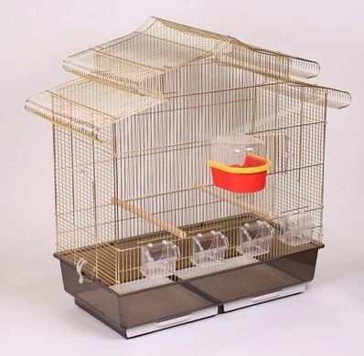 Клітка VICTORIA для середніх і дрібних папуг, канарок, клітина для розведення папуг з купалку 83х43х84 см від компанії Шіпістік Shipistik - фото 1