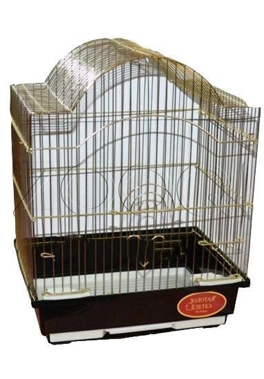 Клітка золото А113. 30х23х39 см. Для дрібних і середніх папуг. від компанії Шіпістік Shipistik - фото 1