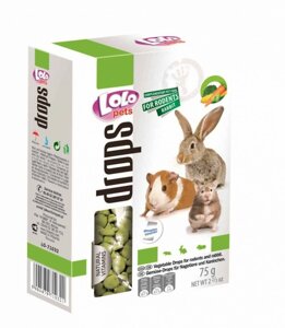 Ласощі для гризунів, дропси з овочами lolo Pets