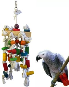 Іграшка для середніх та великих папуг з натурального дерева 40х15см в Києві от компании Шипистик Shipistik