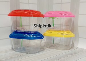 Пластиковий контейнер для утримання комах та транспортування рептилій 18*12*10