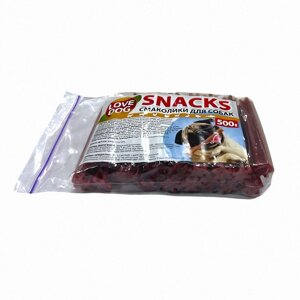 Ласощі для собак ЗІРКА велика зі смаком яловичини LOVE DOG, 500 гр