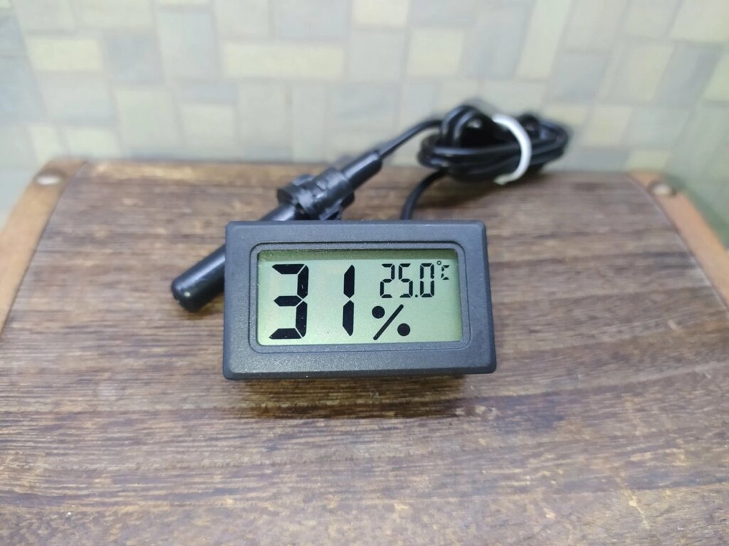 Термогігрометр для тераріуму, акватераріуму. Показує температуру та вологість від компанії Шіпістік Shipistik - фото 1