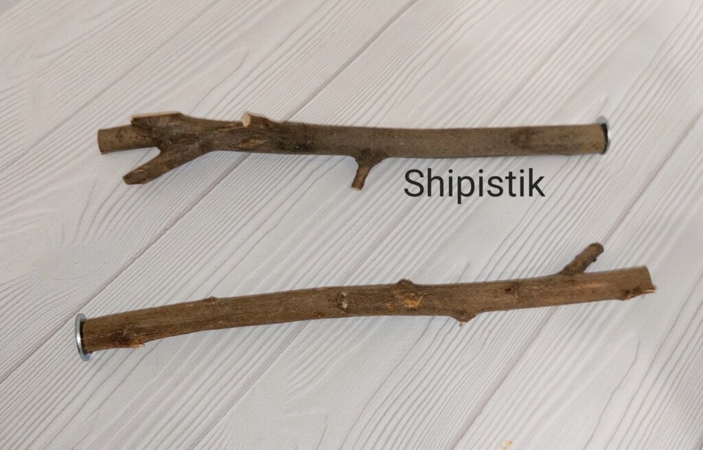 Жердини в клітку з натурального, обробленого дерева, на кріпленні 21-23см від компанії Шіпістік Shipistik - фото 1