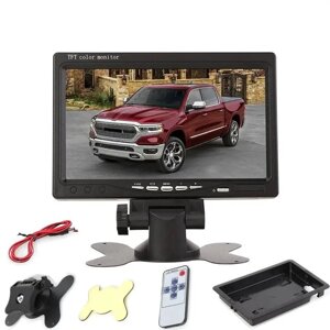 Автомобільний монітор 7 дюймів для камери заднього виду Podofo R09+, 2 AV входи + 2 вида кріплення