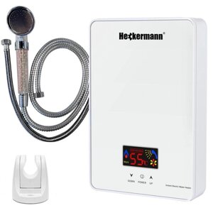 Електричний проточний водонагрівач 6000 Вт Heckermann SL-X1 білий