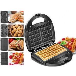 Мультимейкер Crownberg CB-1076 4 В 1 Гриль Сендвичница Вафельниця Горішниця Crownberg 1076 Бутербродниця 4 В 1