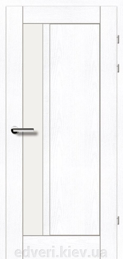 Двері 19.22 Брама ясен альпійський скло Сатин від компанії E-dveri - фото 1