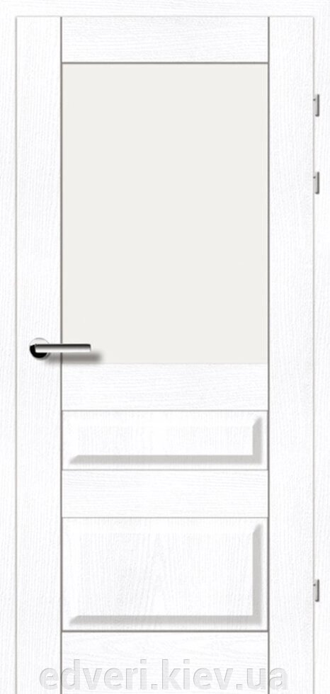 Двері 19.51 Брама ясен альпійський скло Сатин від компанії E-dveri - фото 1