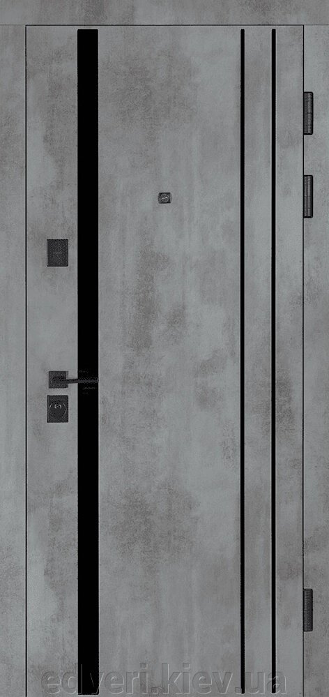Двері Булат СТАТУС (квадро) Securemme, модель 549 / 551 Оксид темний / Оксид світлий (квартира) від компанії E-dveri - фото 1