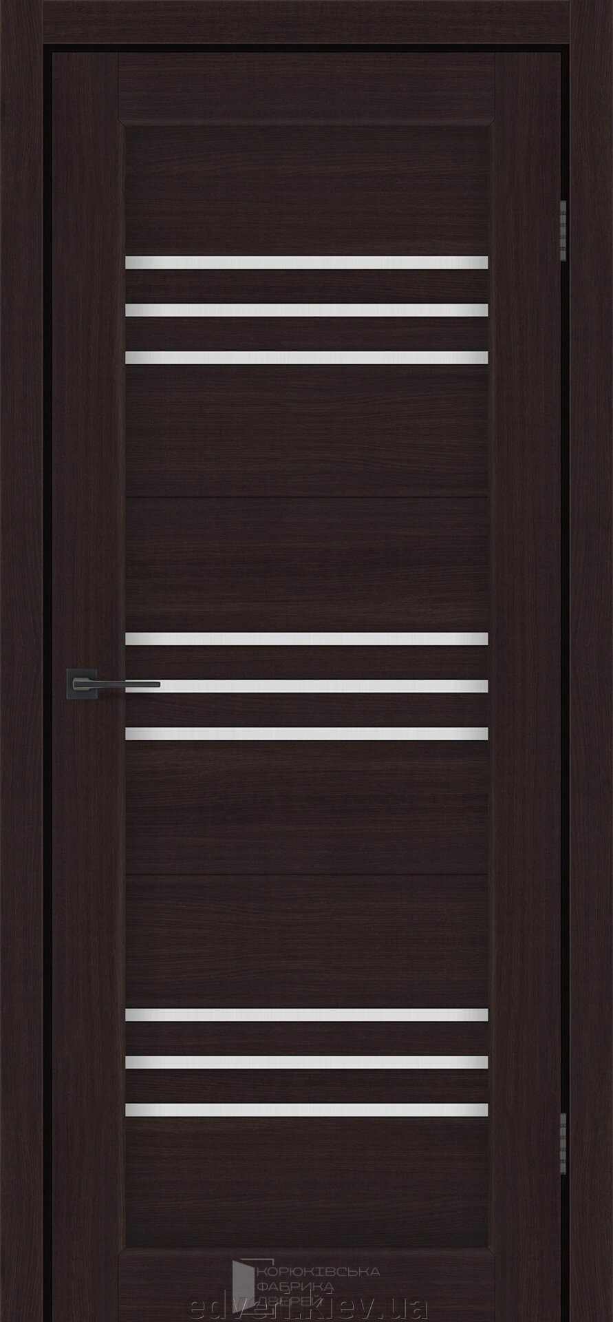 Двері міжкімнатні КФД модель Trio Альба Венге скло Сатин або Чорне від компанії E-dveri - фото 1