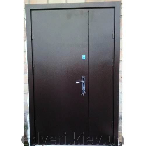 Двері полуторні Метал/Метел з притвором від компанії E-dveri - фото 1