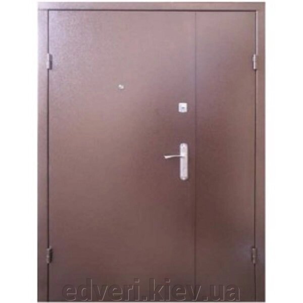 Двері Техно-2 Стандарт полуторні Метал/Метал мідний антик від компанії E-dveri - фото 1