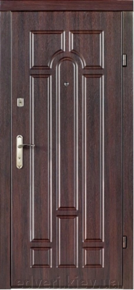 Двері вхідні модель Арка Темний горіх від компанії E-dveri - фото 1