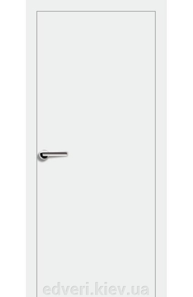 Межкомнатные двери крашенные Модель 7.1 белая эмаль - КОМПЛЕКТ с коробкой стандарт и наличником ##от компании## E-dveri - ##фото## 1