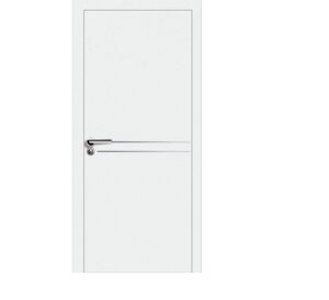 Міжкімнатні двері фарбовані Модель 7.21 біла емаль - КОМПЛЕКТ з компланарною коробкою та лиштвою