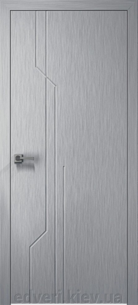 Міжкімнатні двері Базис колір х-хром- КОМПЛЕКТ (полотно, коробка, лиштва) від компанії E-dveri - фото 1