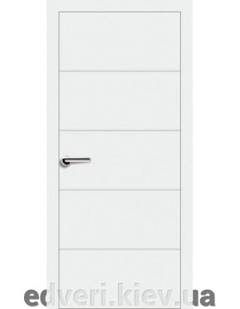 Міжкімнатні двері фарбовані Модель 7.2 біла емаль - КОМПЛЕКТ з коробкою стандарт та лиштвою від компанії E-dveri - фото 1