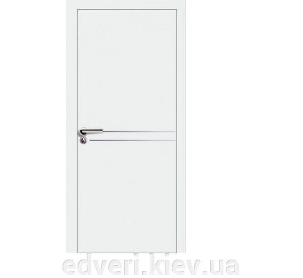 Міжкімнатні двері фарбовані Модель 7.21 біла емаль - КОМПЛЕКТ з компланарною коробкою та лиштвою від компанії E-dveri - фото 1