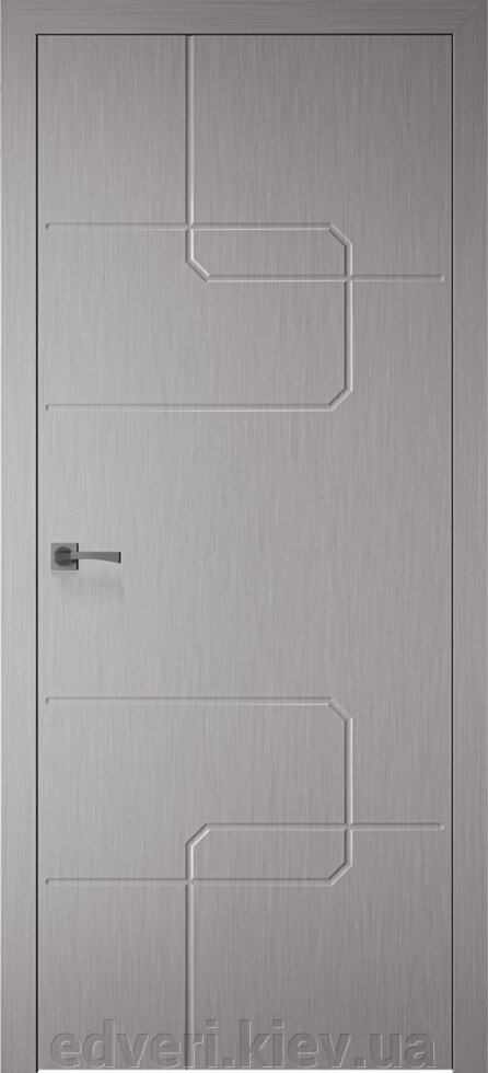 Міжкімнатні двері Кубо колір х-хром- КОМПЛЕКТ (полотно, коробка, лиштва) від компанії E-dveri - фото 1