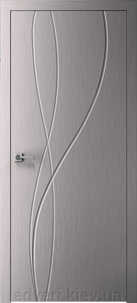 Міжкімнатні двері Міді колір х-хром- КОМПЛЕКТ (полотно, коробка, лиштва) від компанії E-dveri - фото 1