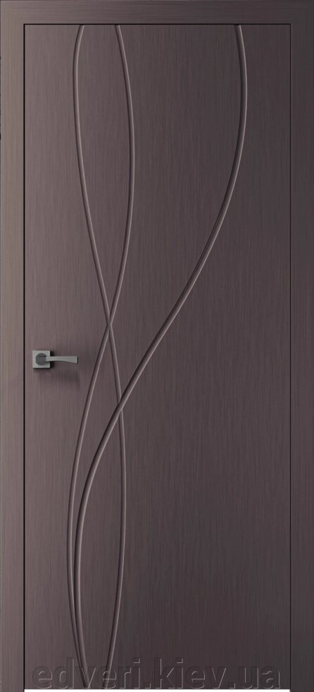 Міжкімнатні двері Міді колір х-мокко- КОМПЛЕКТ (полотно, коробка, лиштва) від компанії E-dveri - фото 1