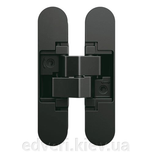 Петля прихована Anselmi AN 140 3D колір F1 чорна 180° вага дверей 40-60 кг від компанії E-dveri - фото 1