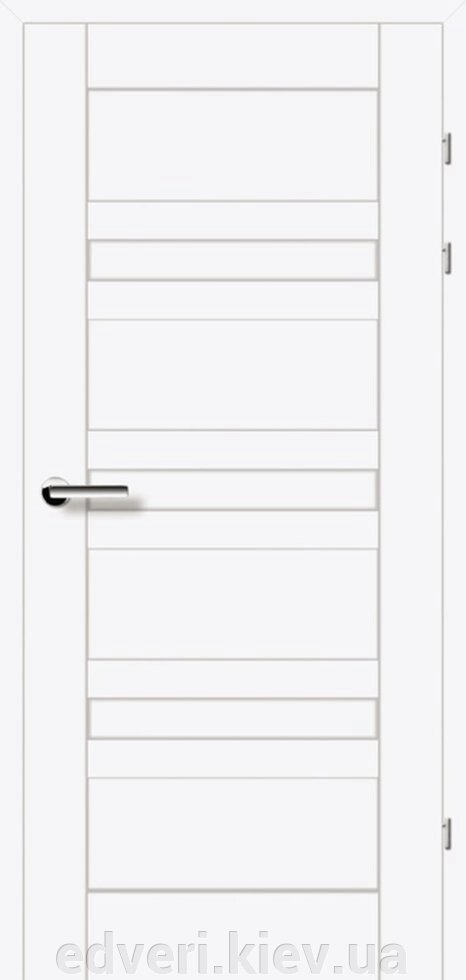 Міжкімнатні двері Брама модель 19.1 білий гладкий глухі - огляд