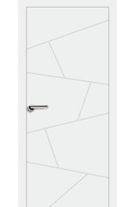 Міжкімнатні двері фарбовані Модель 7.6 біла емаль - КОМПЛЕКТ з коробкою стандарт та лиштвою