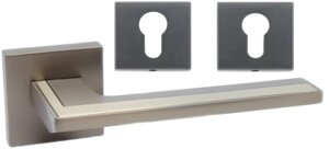 Дверні ручки Rich-Art Різі R64 328 MSN/MSB графіт/матовий нікель з PZ накладками
