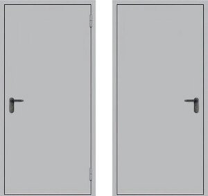 Протипожежні металеві двері EI-30 з притвором RAL 7035