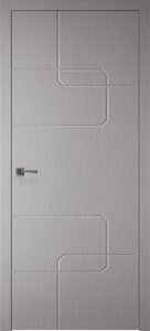 Міжкімнатні двері Кубо колір х-хром- КОМПЛЕКТ (полотно, коробка, лиштва)