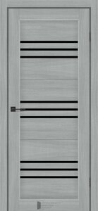 Двері міжкімнатні КФД модель Trio Альба Попеляста скло Сатин або Чорне