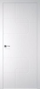 Міжкімнатні двері Кубо колір х-білий- КОМПЛЕКТ (полотно, коробка, лиштва)