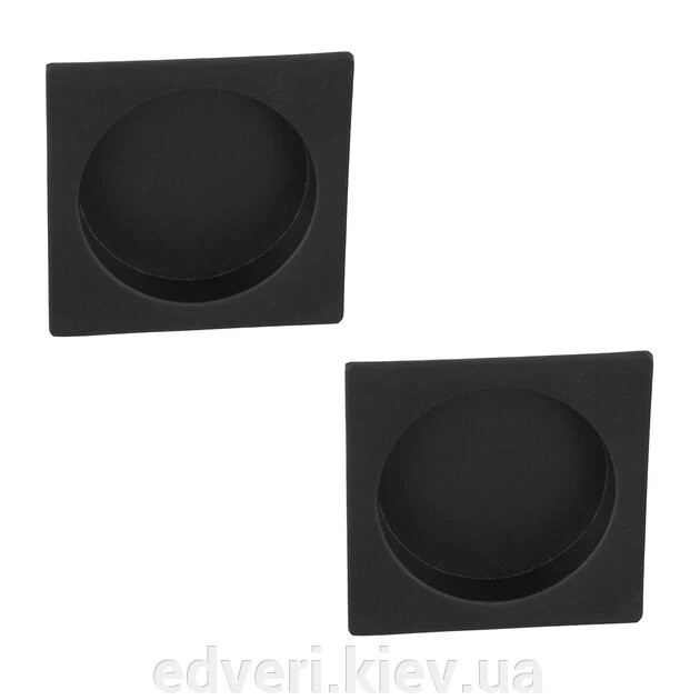 Ручки - черепашки для розсувних дверей Valcomp квадратні, чорні від компанії E-dveri - фото 1