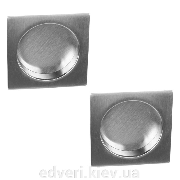 Ручки - черепашки для розсувних дверей Valcomp квадратні, нікель від компанії E-dveri - фото 1