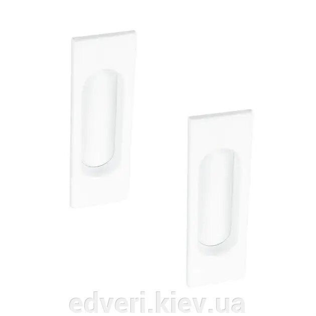 Ручки - черепашки для розсувних дверей Valcomp прямокутні, білі від компанії E-dveri - фото 1